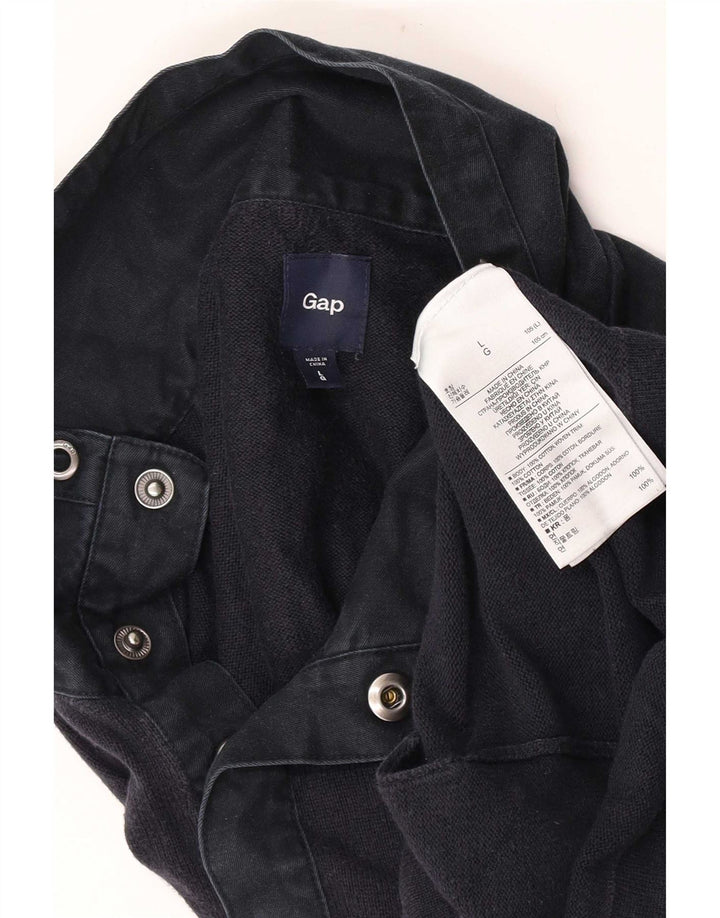 Męska bluza Gap z dekoltem w serek, duża, granatowa, bawełniana