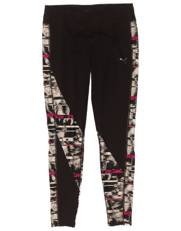 Legginsy Damskie Puma UK 18 XL Czarne Geometryczne