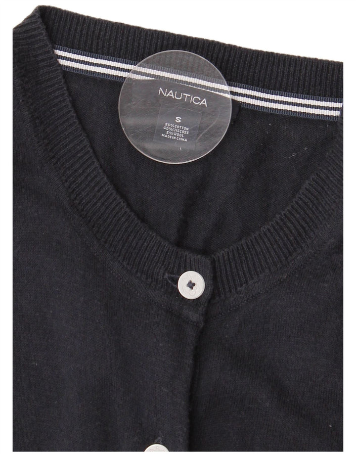 Damski sweter rozpinany Nautica UK 10, mały, granatowy, bawełniany