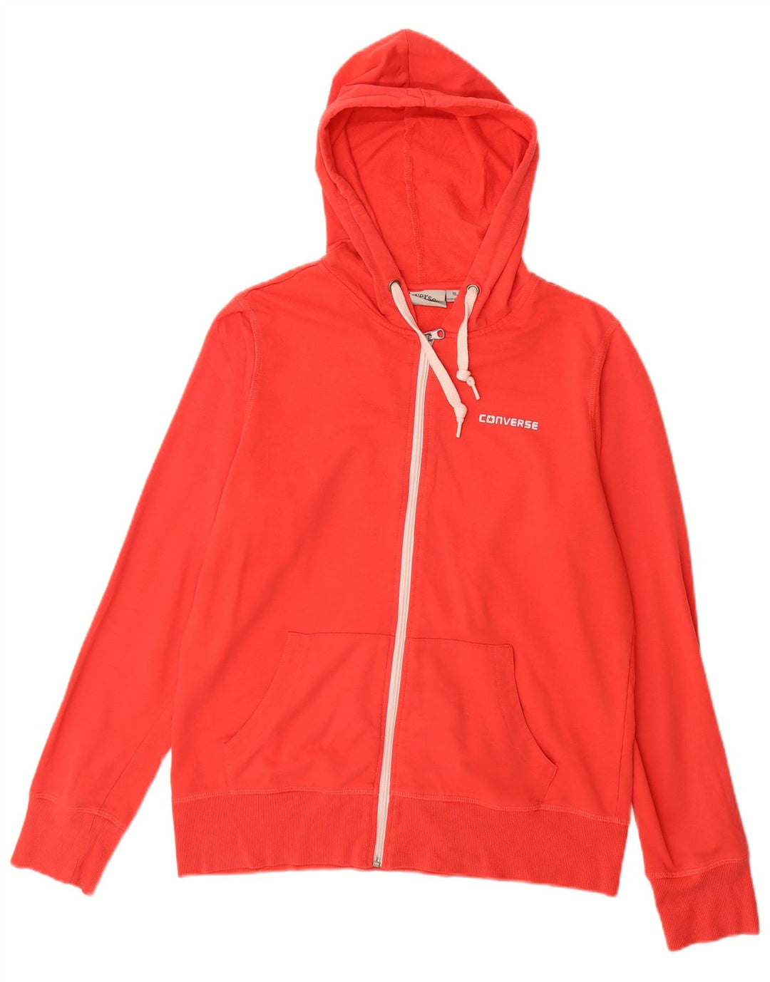 Damski sweter Converse z kapturem i zamkiem UK 18 XL, czerwony poliester