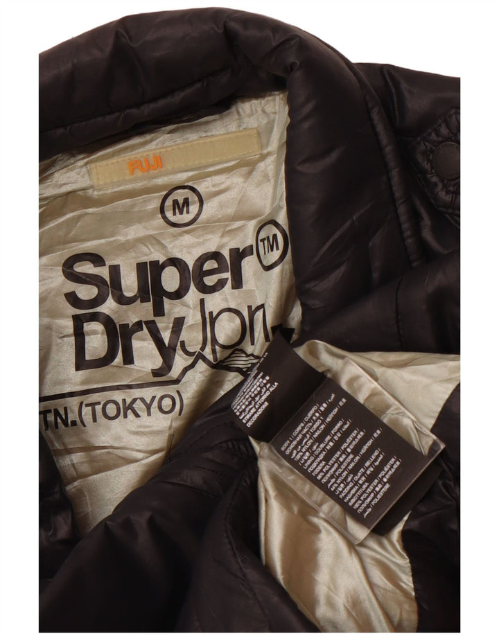 Damska kurtka wiatrówka SUPERDRY Crop UK 12, średni czarny nylon