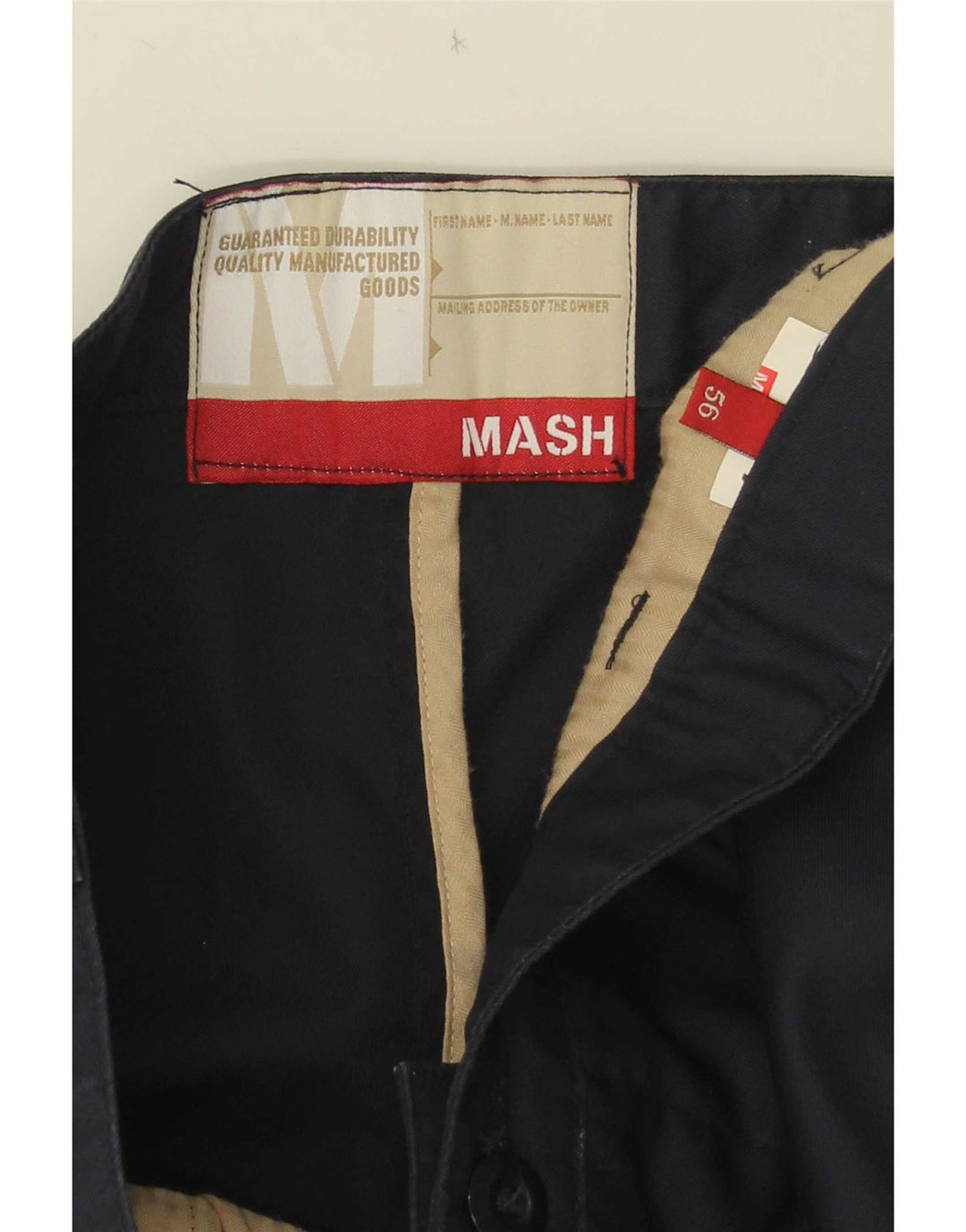 Spodnie męskie Mash Straight Chino W38 L30 Granatowe