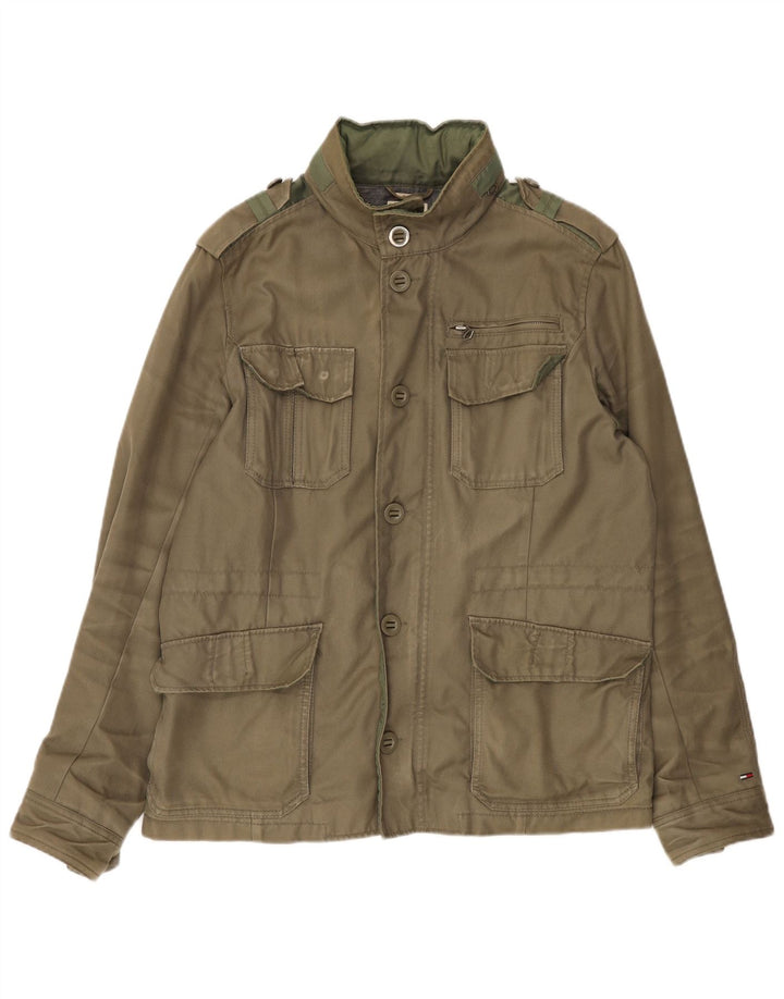 Męska kurtka wojskowa TOMMY HILFIGER Heritage UK 38, średnia bawełna khaki
