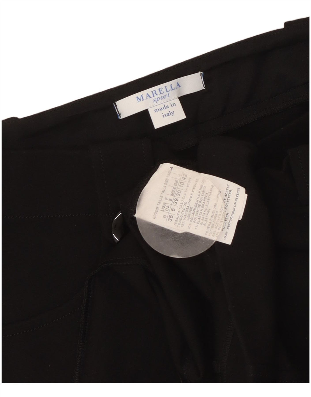 Spódnica mini damska Marella UK 10 Small W34 Czarna wiskoza