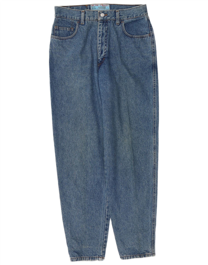 Damskie jeansy z wysokim stanem VINTAGE IT 44 Medium W27 L30 Niebieska bawełna
