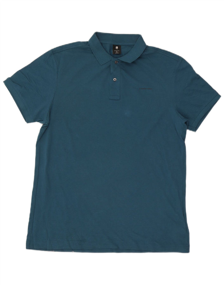 Męska koszulka polo G-Star XL, niebieska, bawełniana