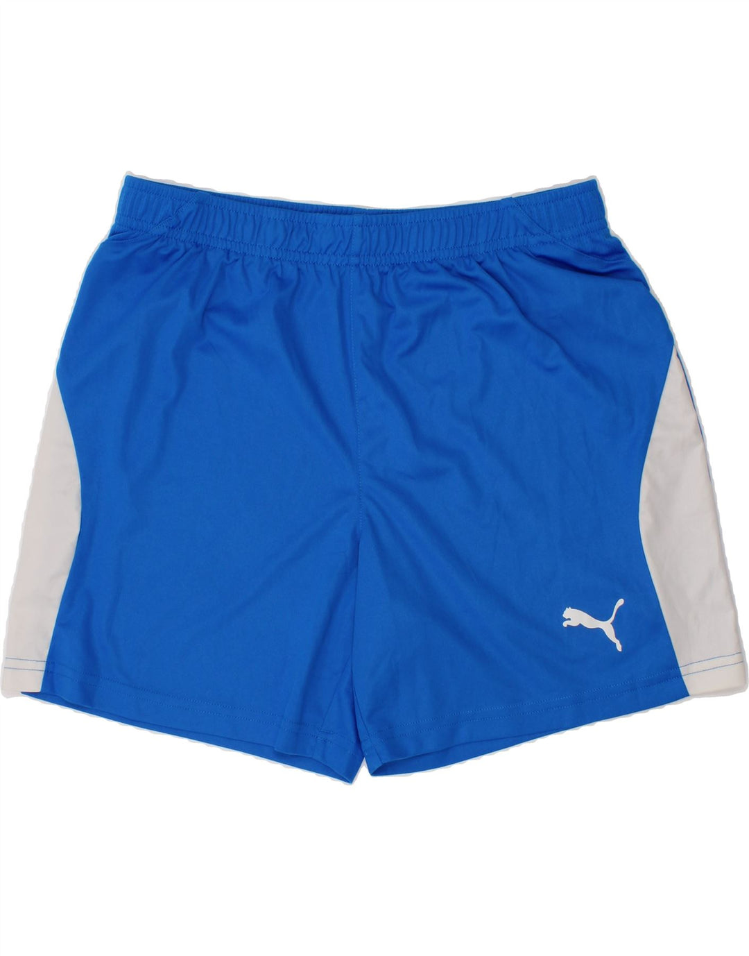 PUMA Womens Sport Shorts UK 10 Small  Blue Colourblock Vintage Puma and Second-Hand Puma from Messina Hembry 