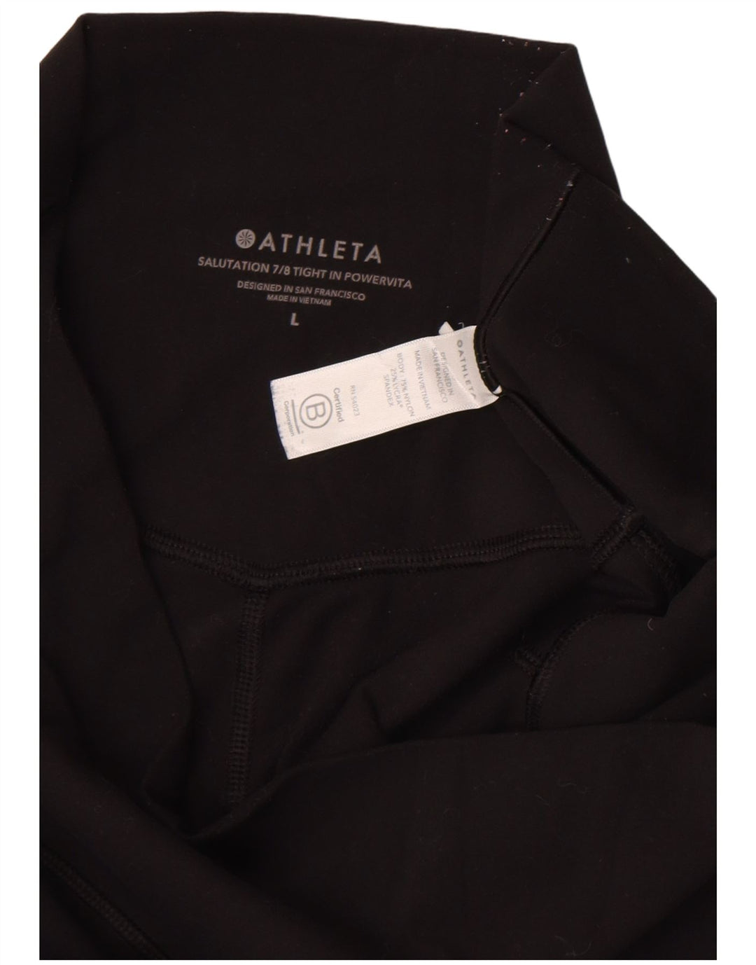 Damskie legginsy Capri Athleta UK 16, duże, czarne, nylonowe
