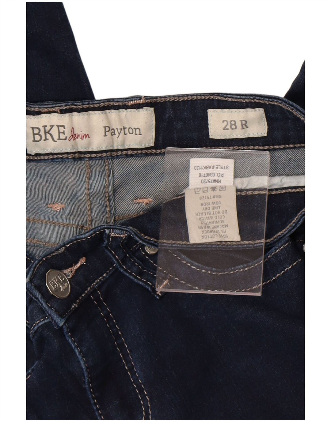 Damskie jeansy Bootcut BKE Payton o regularnym kroju W28 L31 Granatowa bawełna