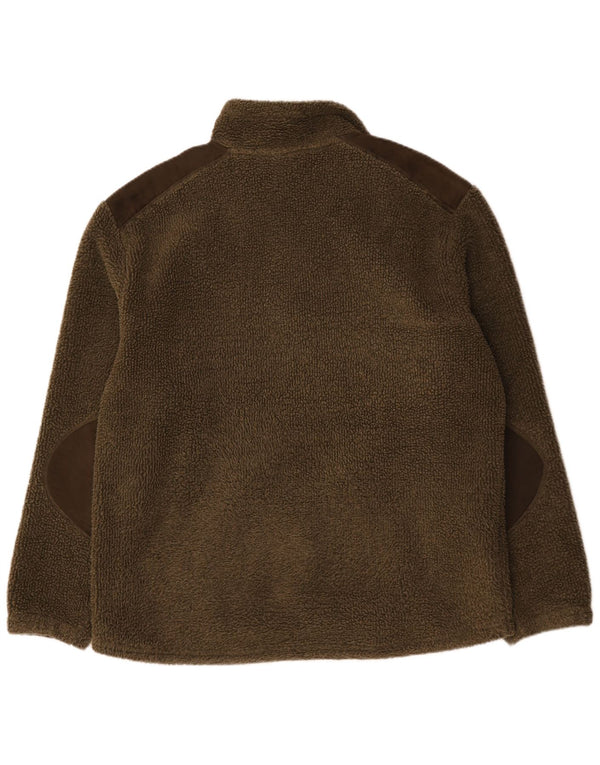Męska kurtka polarowa Vintage UK 44 2XL Khaki, poliester z blokami kolorów