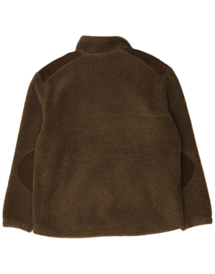 Męska kurtka polarowa Vintage UK 44 2XL Khaki, poliester z blokami kolorów