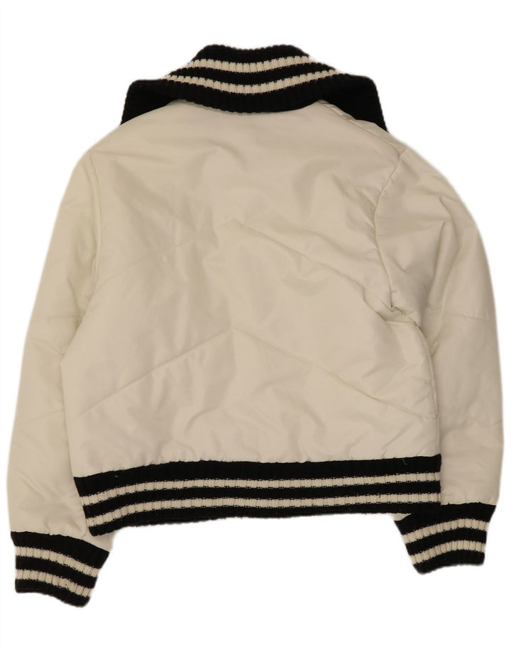 Damska ocieplana kurtka ARIZONA UK 14, duża, złamana biel, poliamid w blokach kolorów