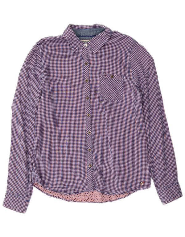 Damska koszula flanelowa Tommy Hilfiger UK 10 Small Blue Gingham Cotton