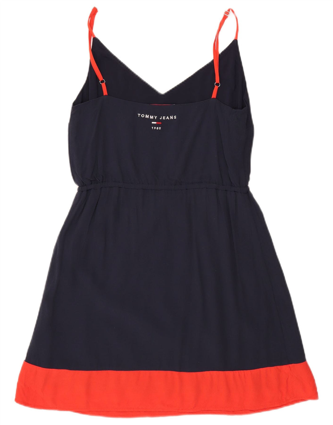 Damska sukienka na ramiączkach Tommy Hilfiger UK 10, mała, granatowa, poliester
