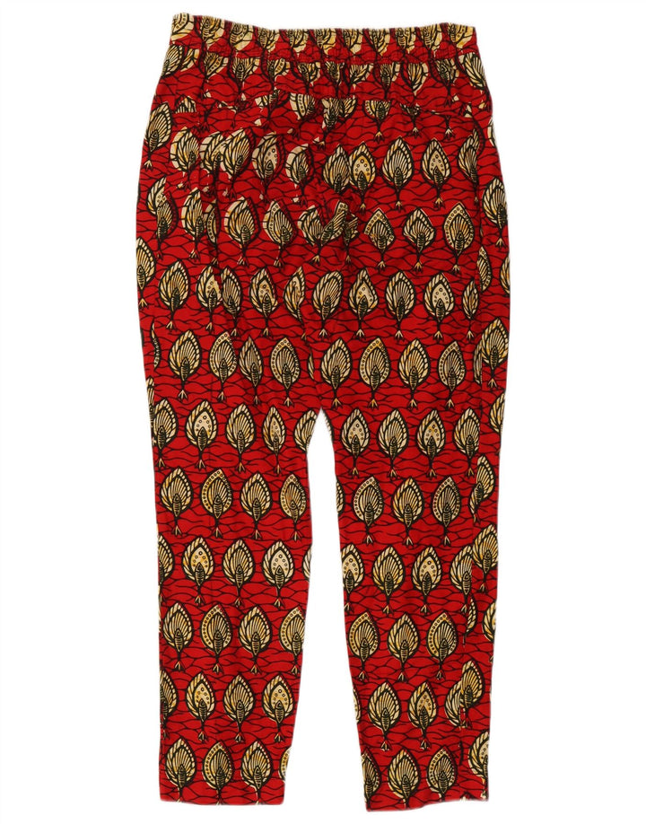Damskie spodnie Mayamiko z abstrakcyjnym wzorem US 8 Medium W30 L26 Red
