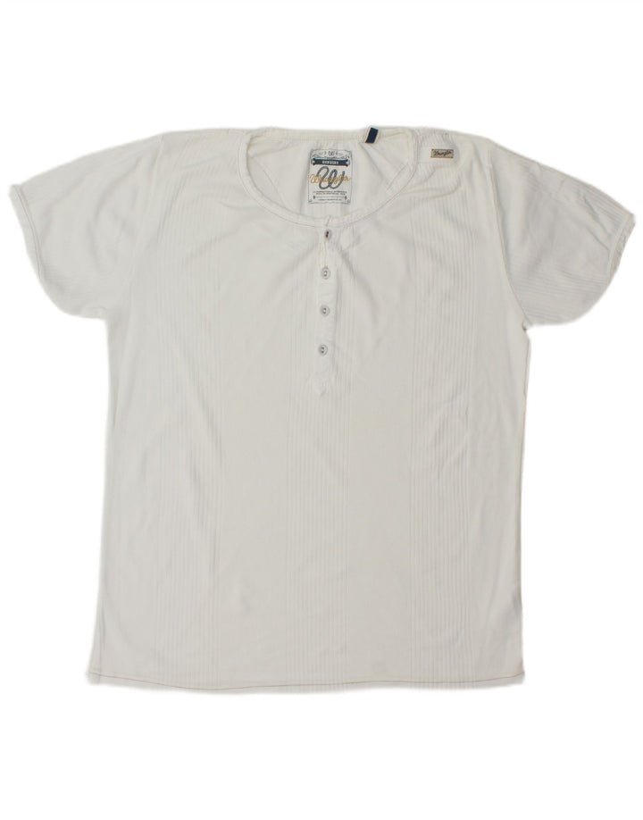 T-shirt męski Wrangler Top 2XL, biała bawełna