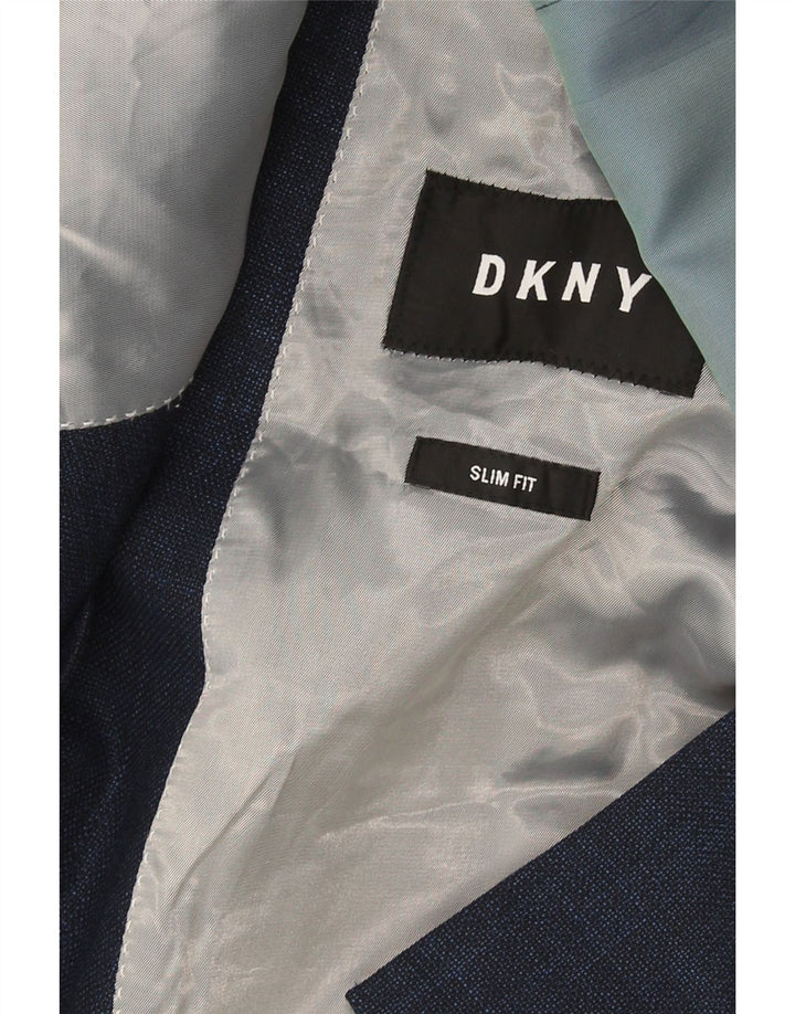 Dkny Męska marynarka zapinana na 2 guziki Slim Fit EU 54 2XL Granatowa wełna