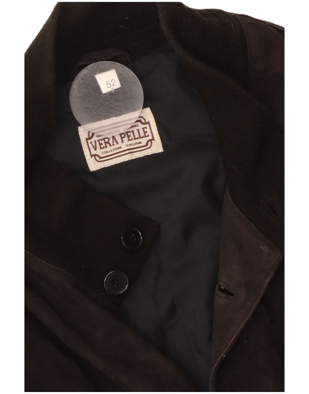 Vintage męska zamszowa kurtka bomber IT 52 XL czarna skóra