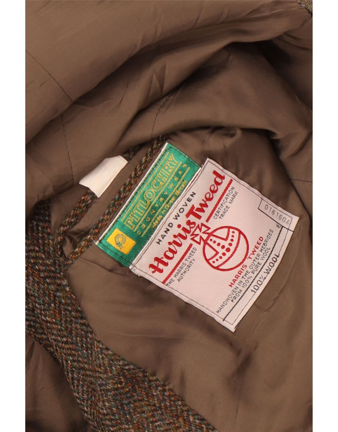 Pitlochry Męska marynarka Harris Tweed Blazer UK 38 Średni brązowy w jodełkę