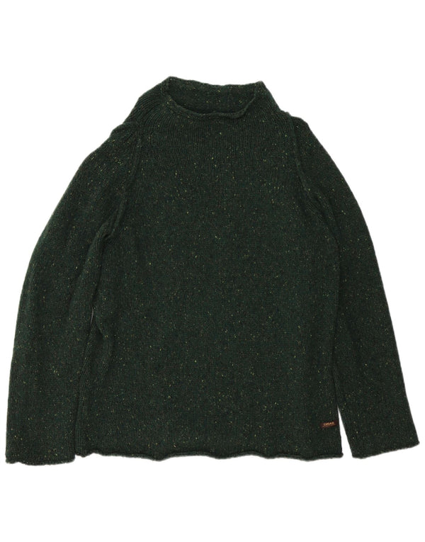Damski sweter z golfem Gas UK 20 2XL Zielona wełna w cętki