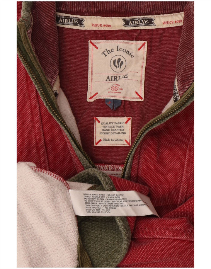Męska bluza z zamkiem błyskawicznym Fat Face, mała, czerwona, bawełniana