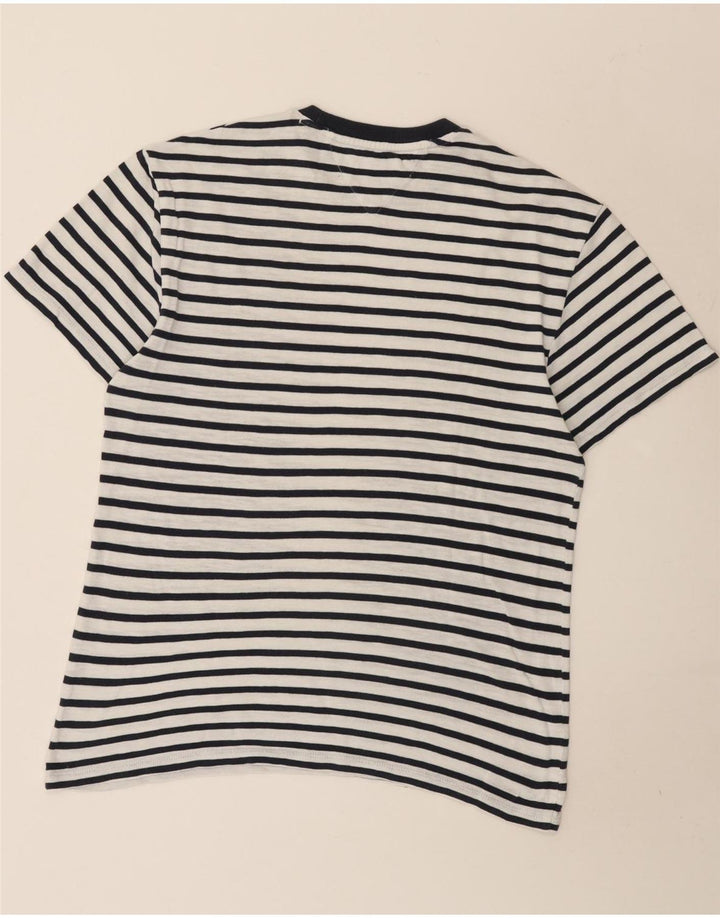 T-shirt męski Tommy Hilfiger w średnie białe paski
