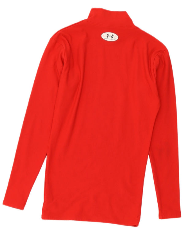 Damski top Under Armour Cold Gear z długim rękawem, UK 8, mały, czerwony nylon