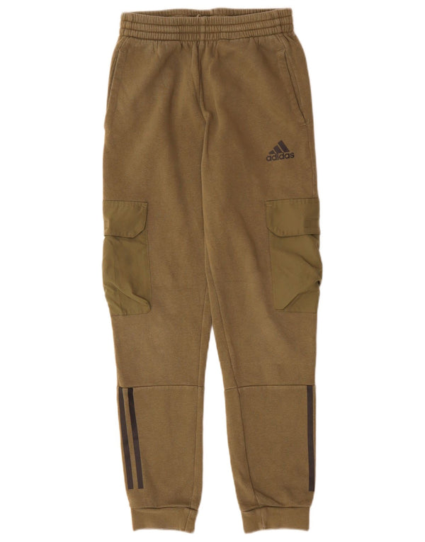 Chłopięce spodnie dresowe ADIDAS Cargo Joggers 11-12 lat, bawełna khaki