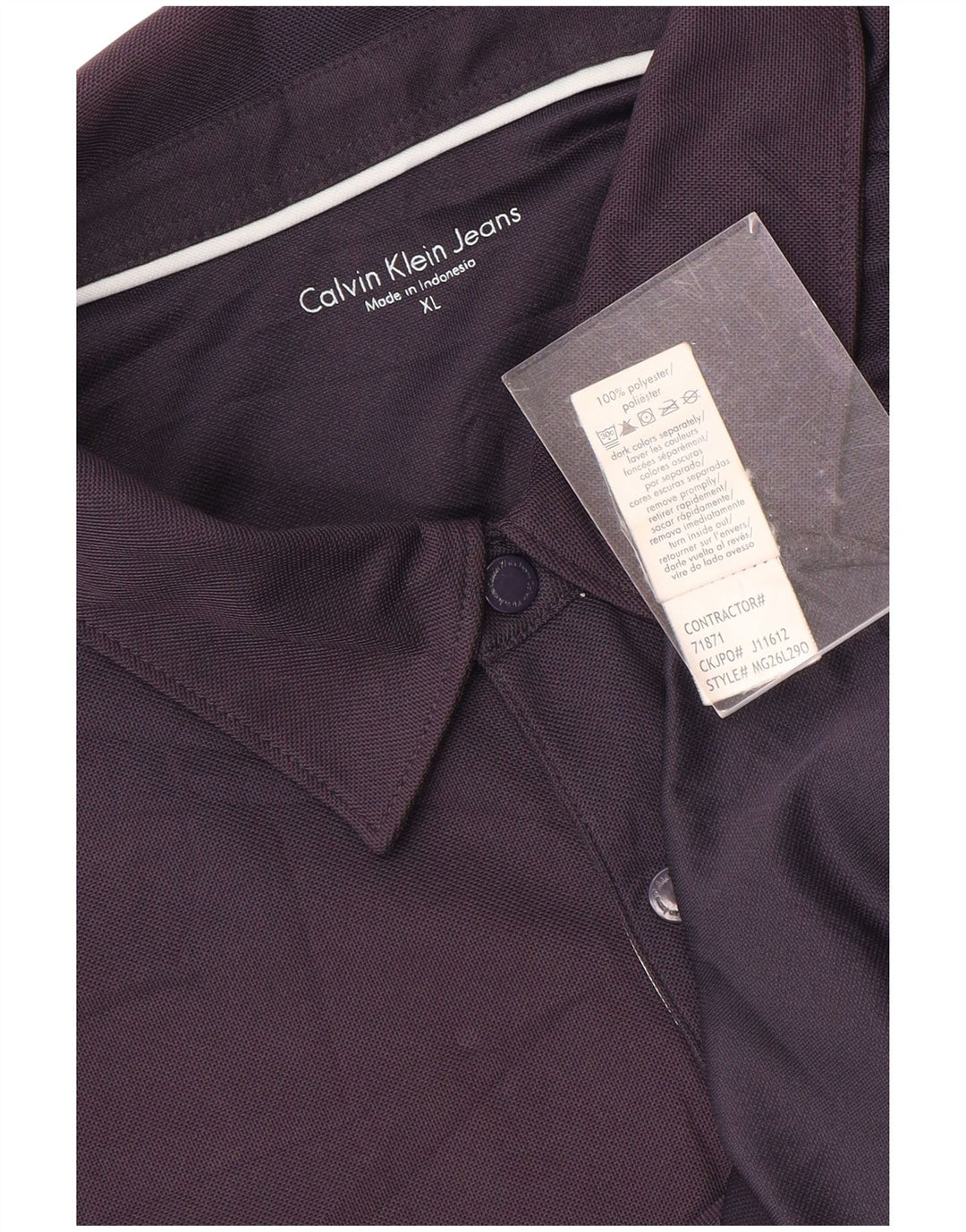 Męska koszulka polo Calvin Klein Jeans XL, granatowa, poliester