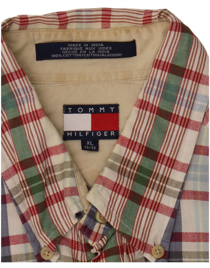Koszula męska Tommy Hilfiger XL w wielokolorową kratę, bawełniana