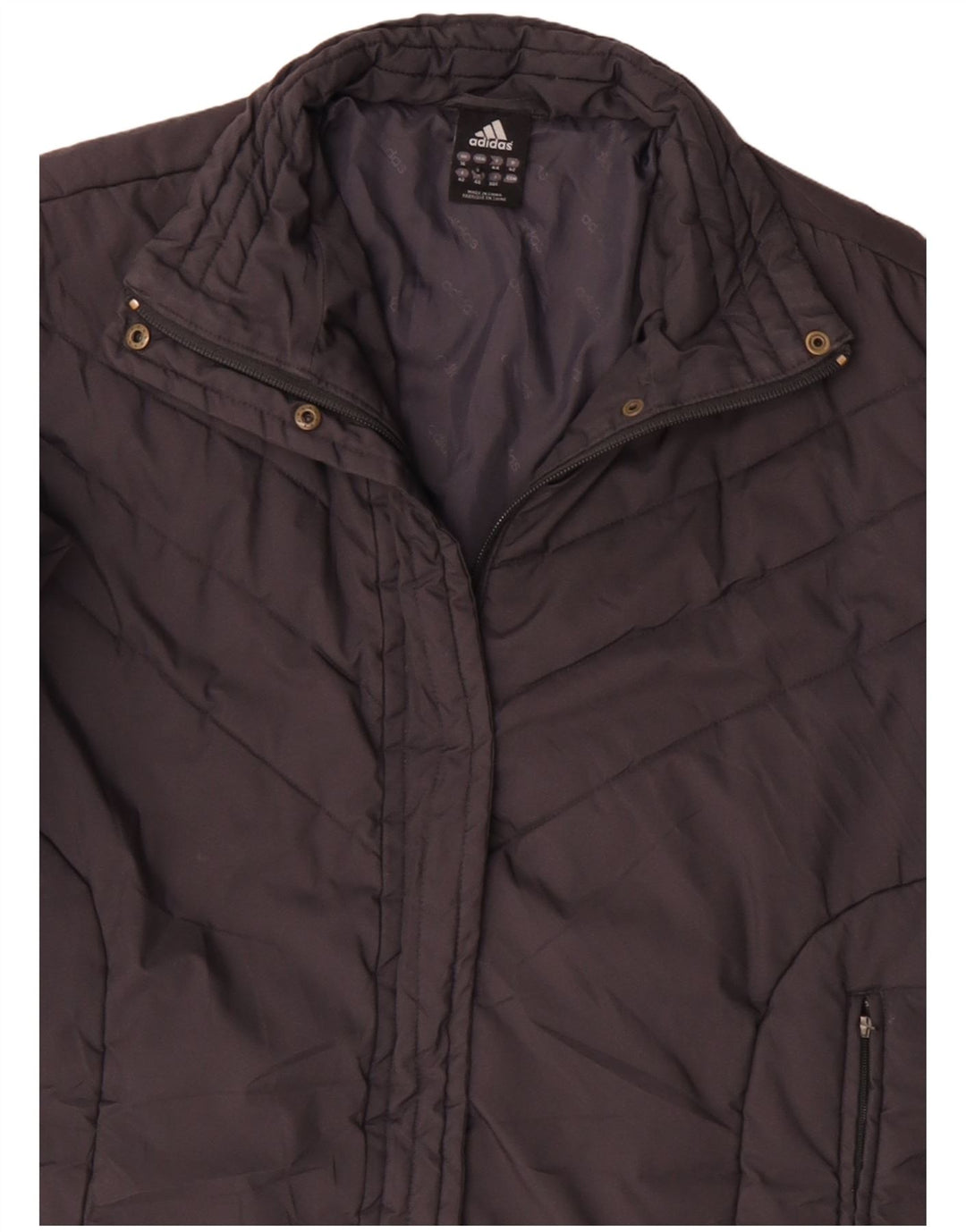 Damski płaszcz Adidas Adidas UK 16, duży, szary poliamid