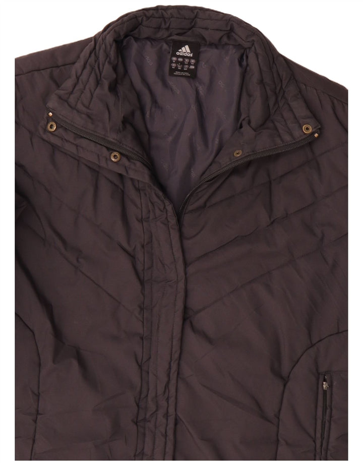 Damski płaszcz Adidas Adidas UK 16, duży, szary poliamid