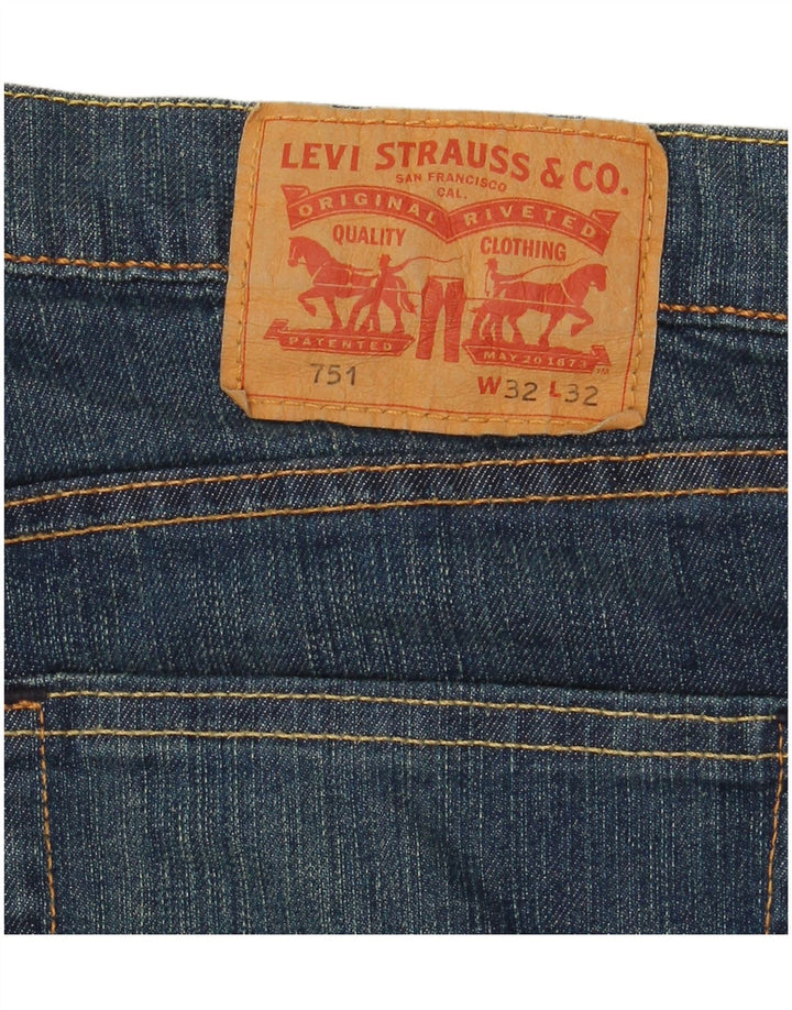 Męskie dżinsy Levi's 751 Straight W32 L32 Granatowa bawełna
