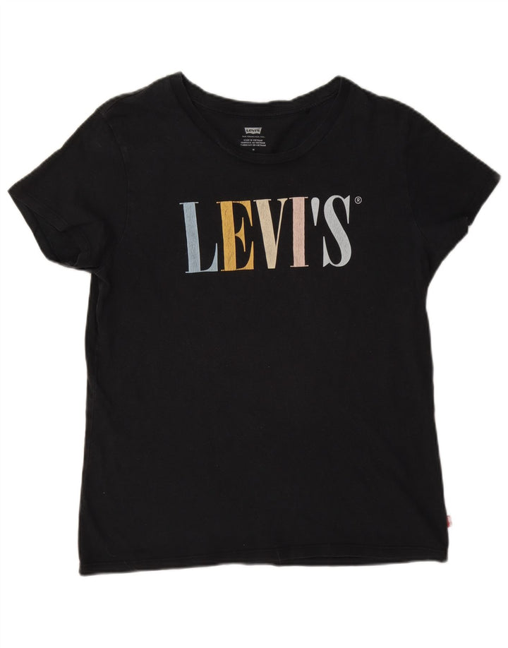Damska koszulka z grafiką Levi's Top UK 14 Medium Black