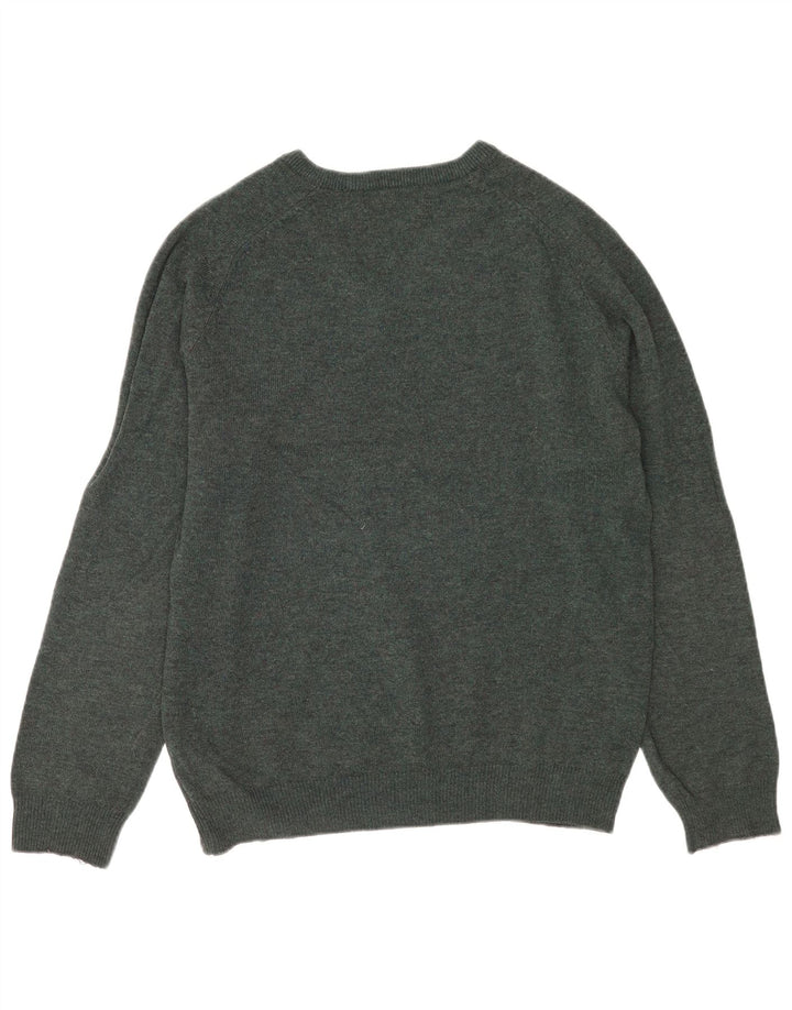 Marks & Spencer Damski sweter oversize z dekoltem w kształcie litery V, UK 16, duży zielony