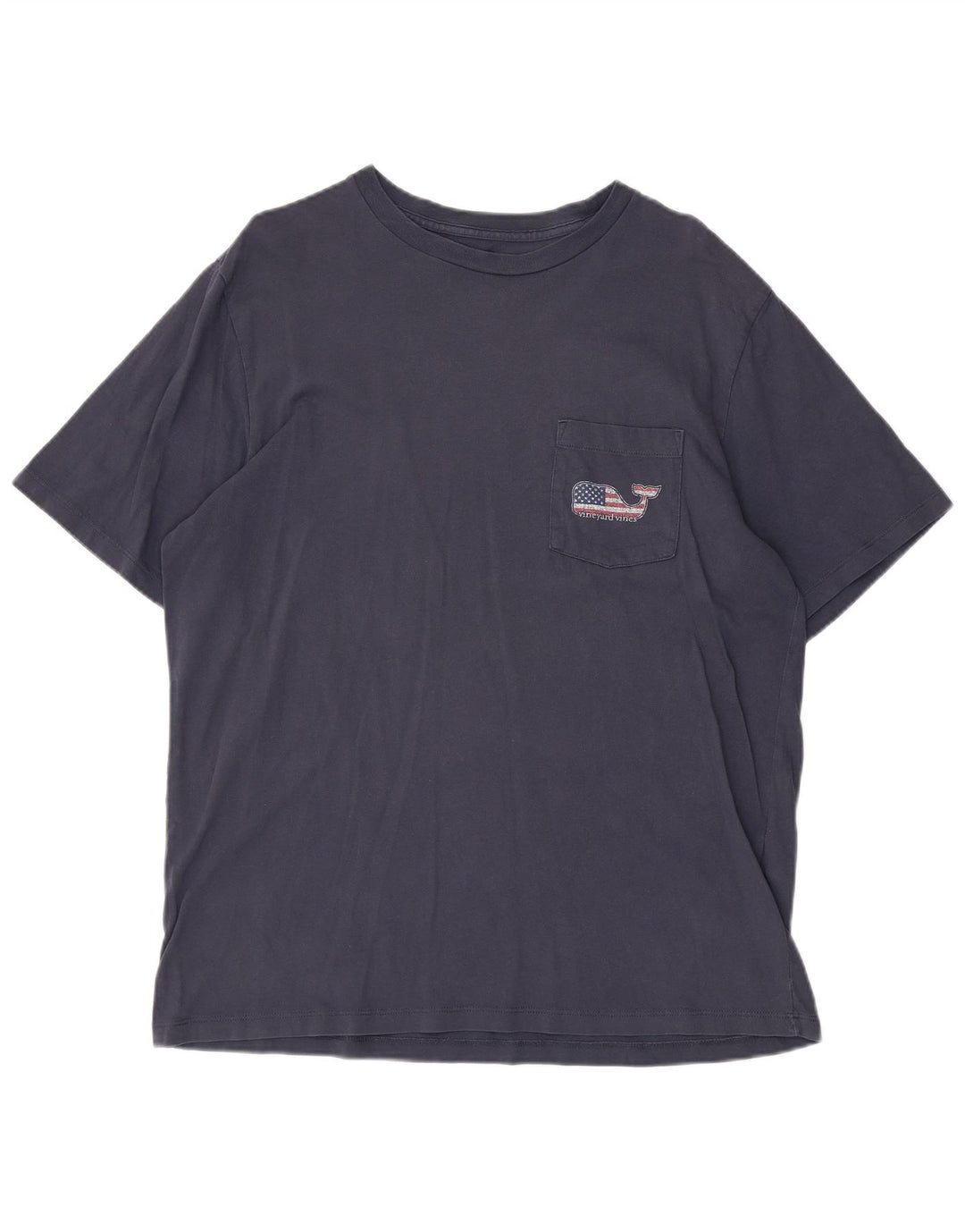 Męska koszulka z grafiką Vineyard Vines USA, średnia, granatowa bawełna