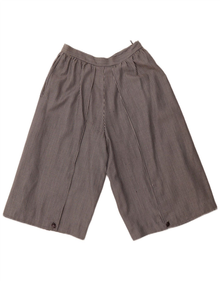 Damskie bermudy z wysokim stanem VINTAGE IT 44 Medium W26 w szare paski