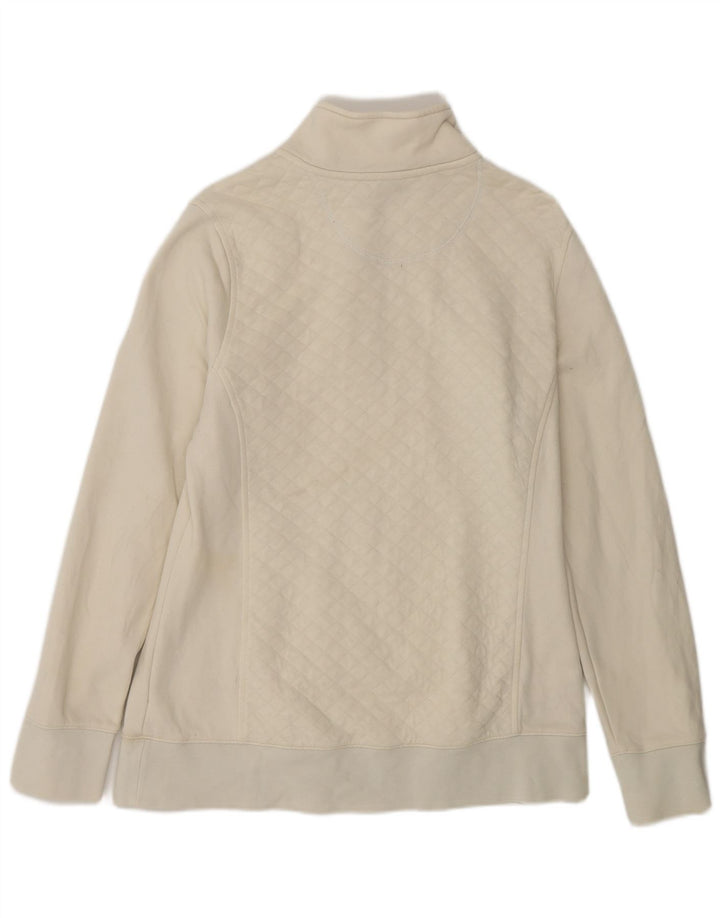 Damska bluza oversize z zamkiem błyskawicznym L.L.Bean UK 10 Small White