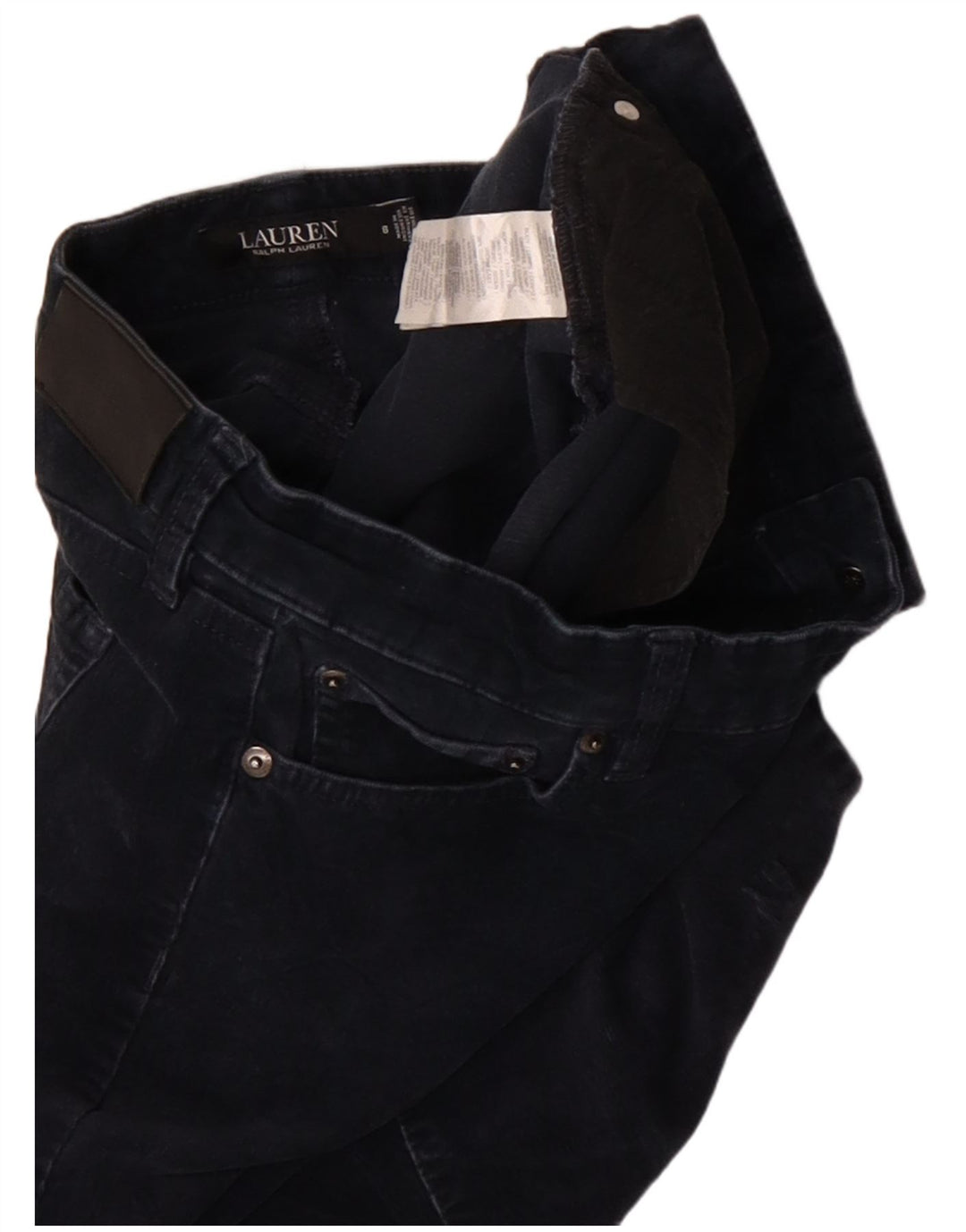 Damskie sztruksowe spodnie RALPH LAUREN US 8 Medium W30 L30 Granatowe