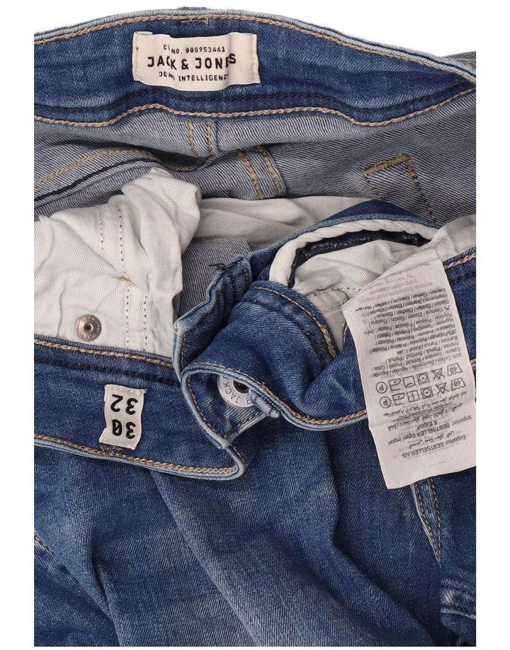 Męskie jeansy Jack & Jones Tim Slim W30 L32 Niebieskie bawełniane