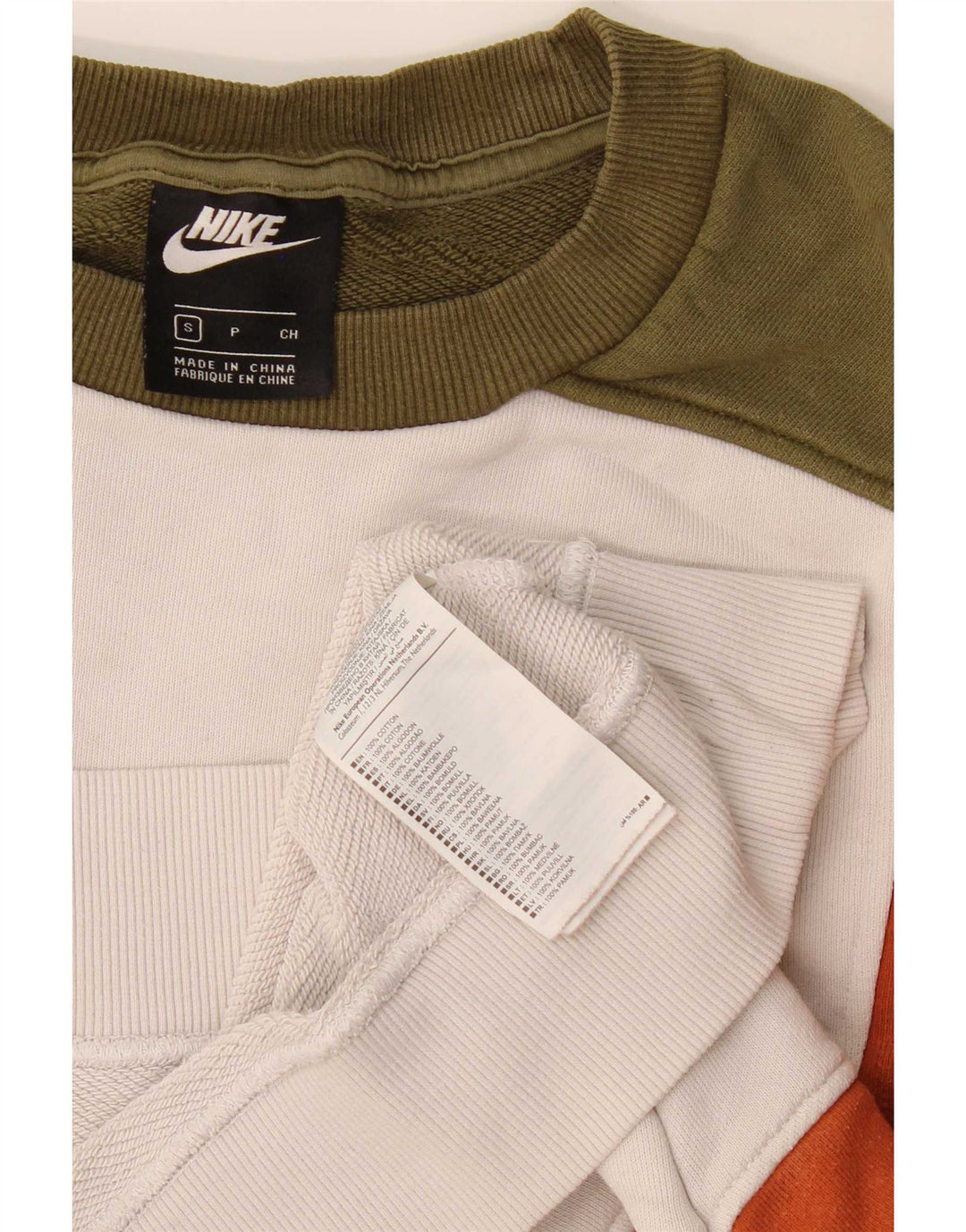 Męska bluza dresowa Nike, mała, wielobarwna, bawełniana z blokami kolorów