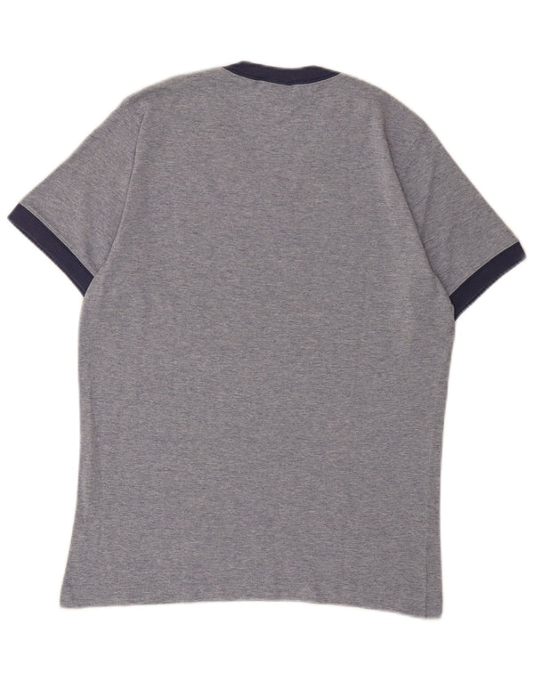 Męski T-shirt Lee z grafiką, mały, niebieski, bawełniany w cętki