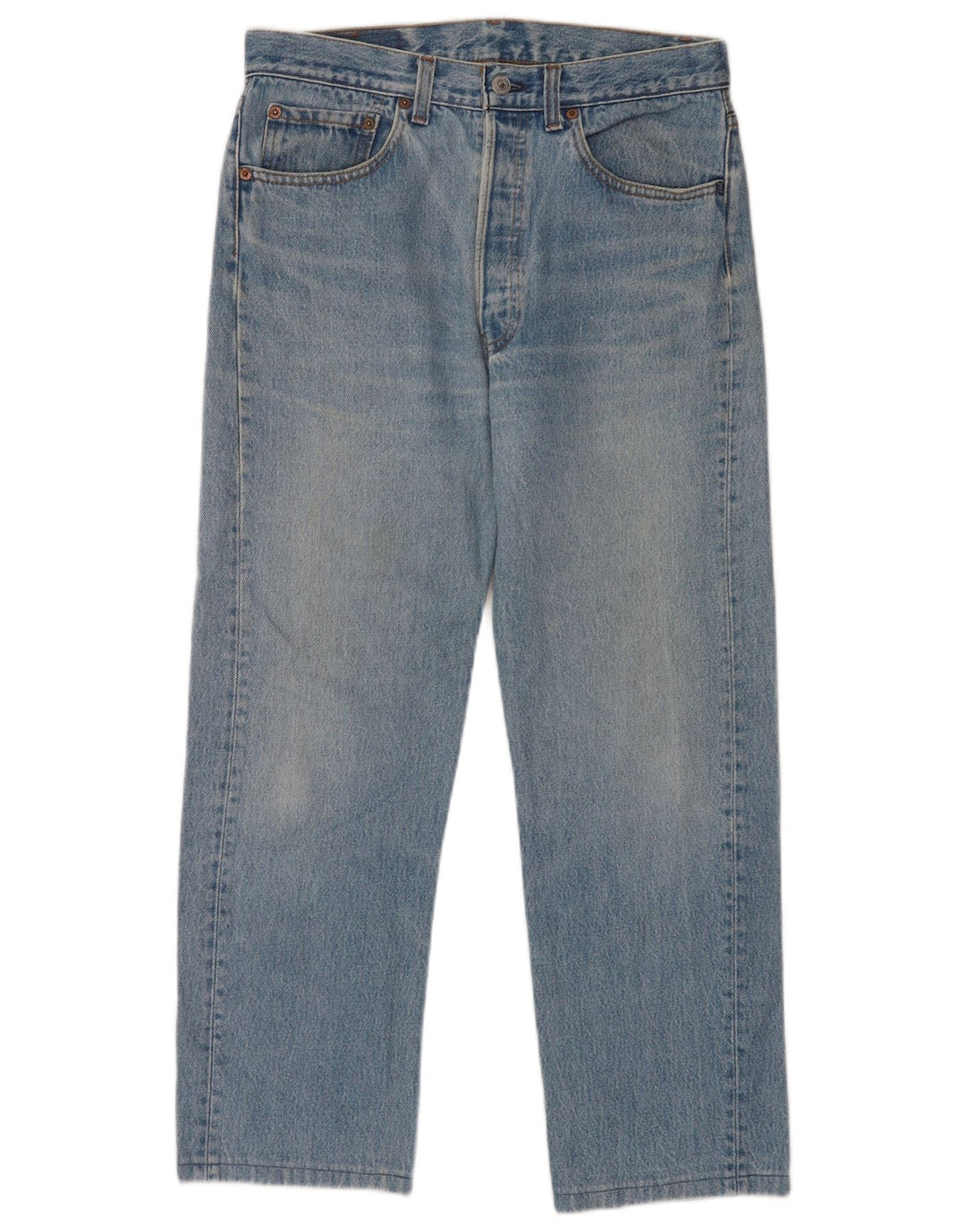 Męskie dżinsy Levi's 501 Straight W32 L27 Niebieskie bawełniane