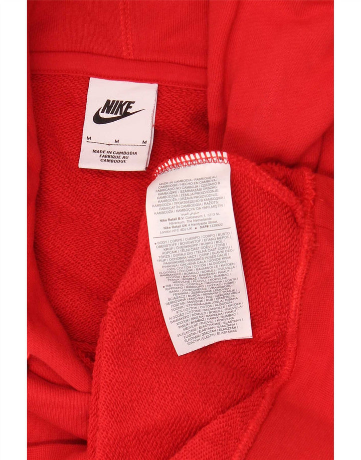 Męski sweter z kapturem Nike, średnio czerwony, bawełniany