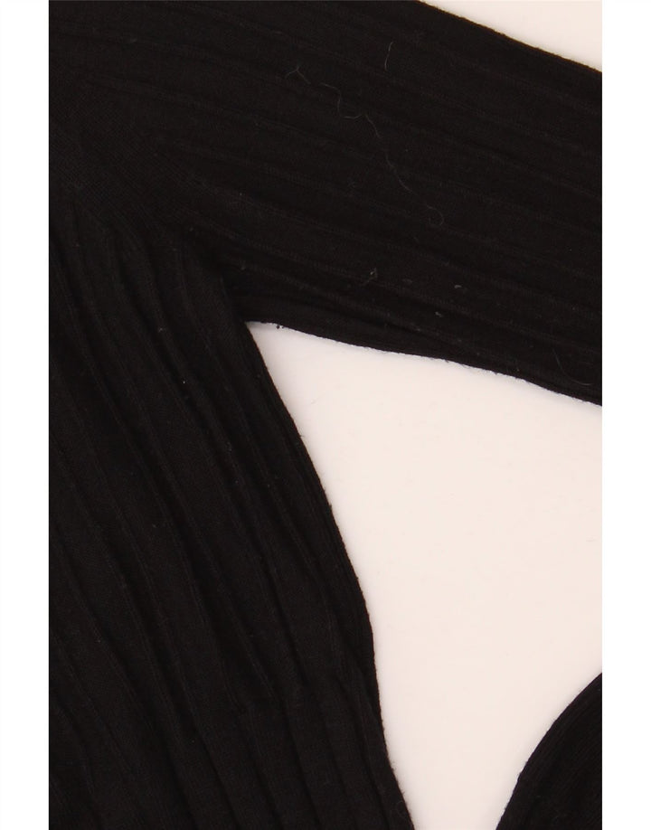 Marks & Spencer Damski sweter z dekoltem w kształcie litery V, UK 8 Small, czarna wiskoza