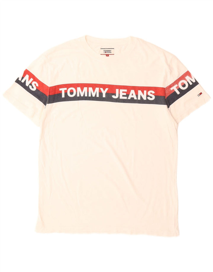 Męski T-shirt Tommy Hilfiger z grafiką, średni biały