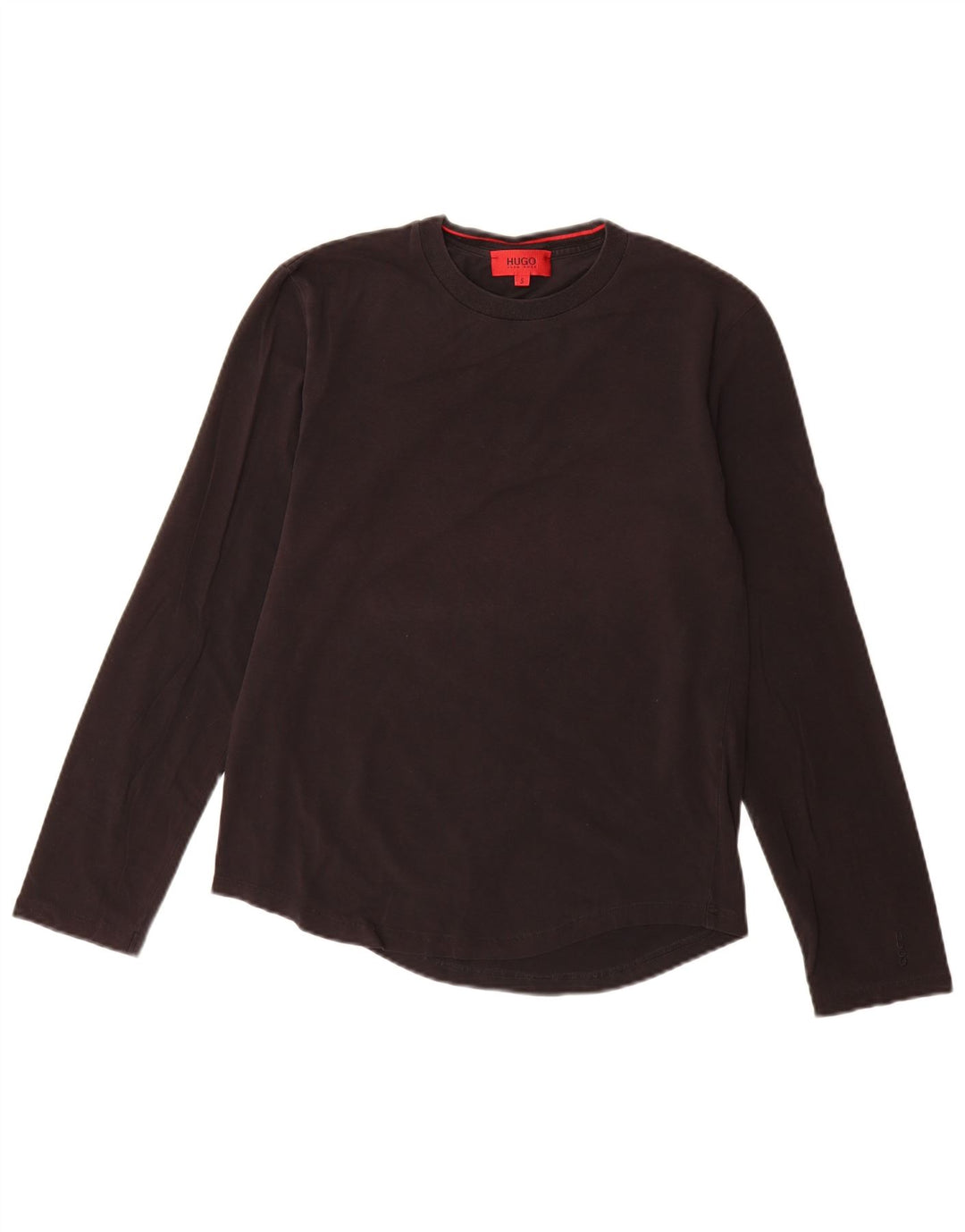 Męski top z długim rękawem Hugo Boss, mały, czarny, bawełniany
