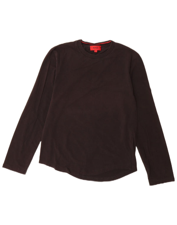 Hugo Boss Mens Top Long Sleeve Small Black Cotton
