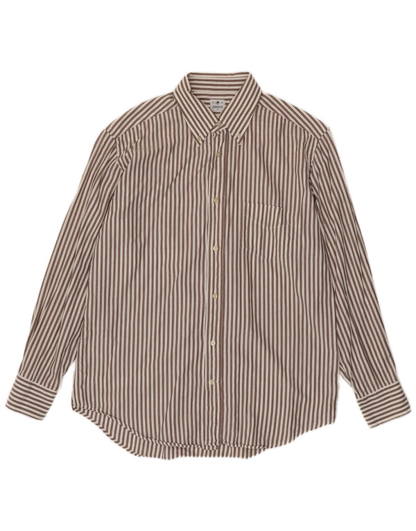 Koszula męska Danolis, rozmiar 44 17 1/2 XL, bawełniana w brązowe paski