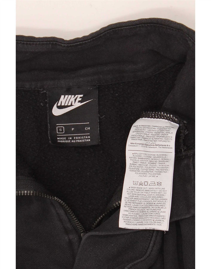 Damski sweter oversize z zamkiem 1/4 Nike, UK 10, mały, czarny, bawełniany